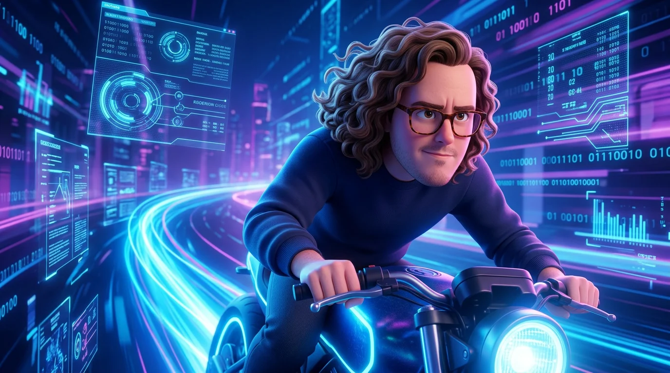 Bobe en la motocicleta para la mente