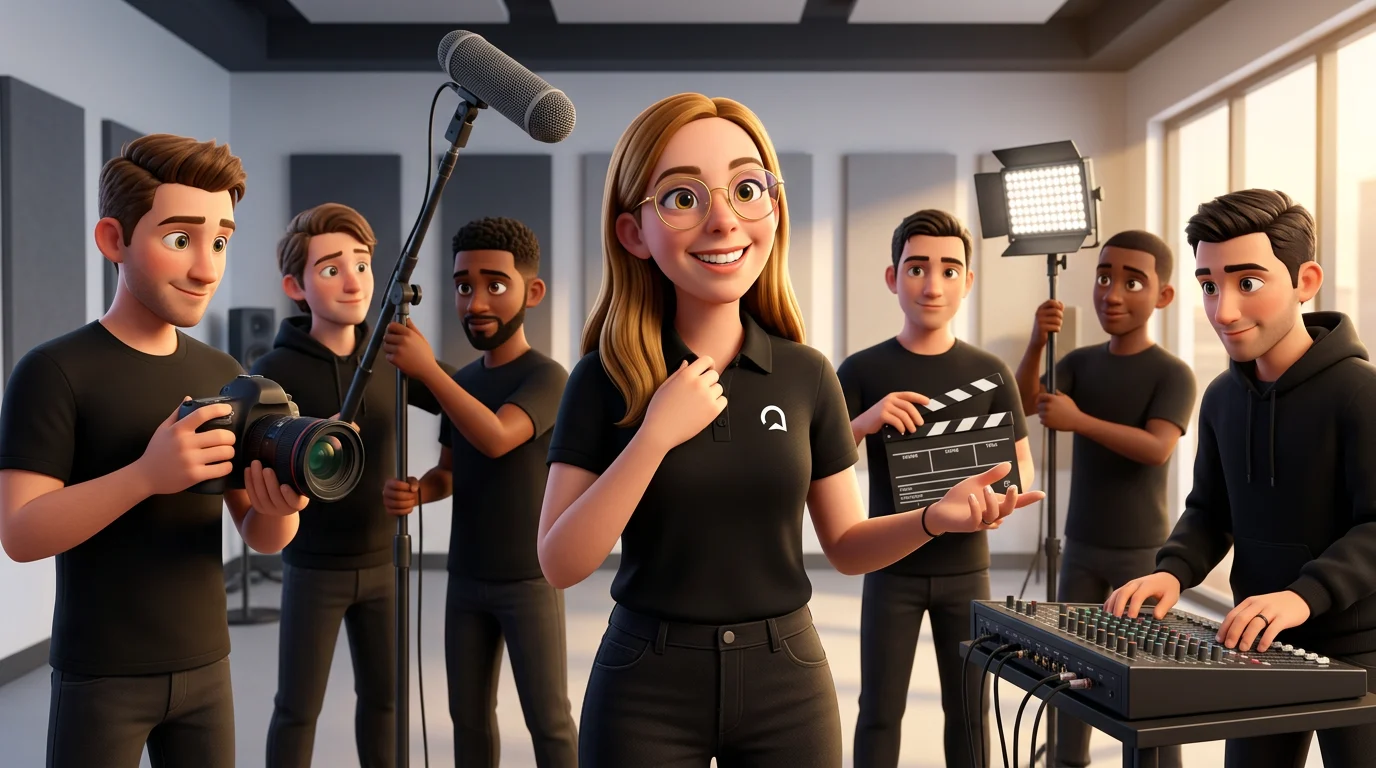 El equipo de Elena coordinando un shoot