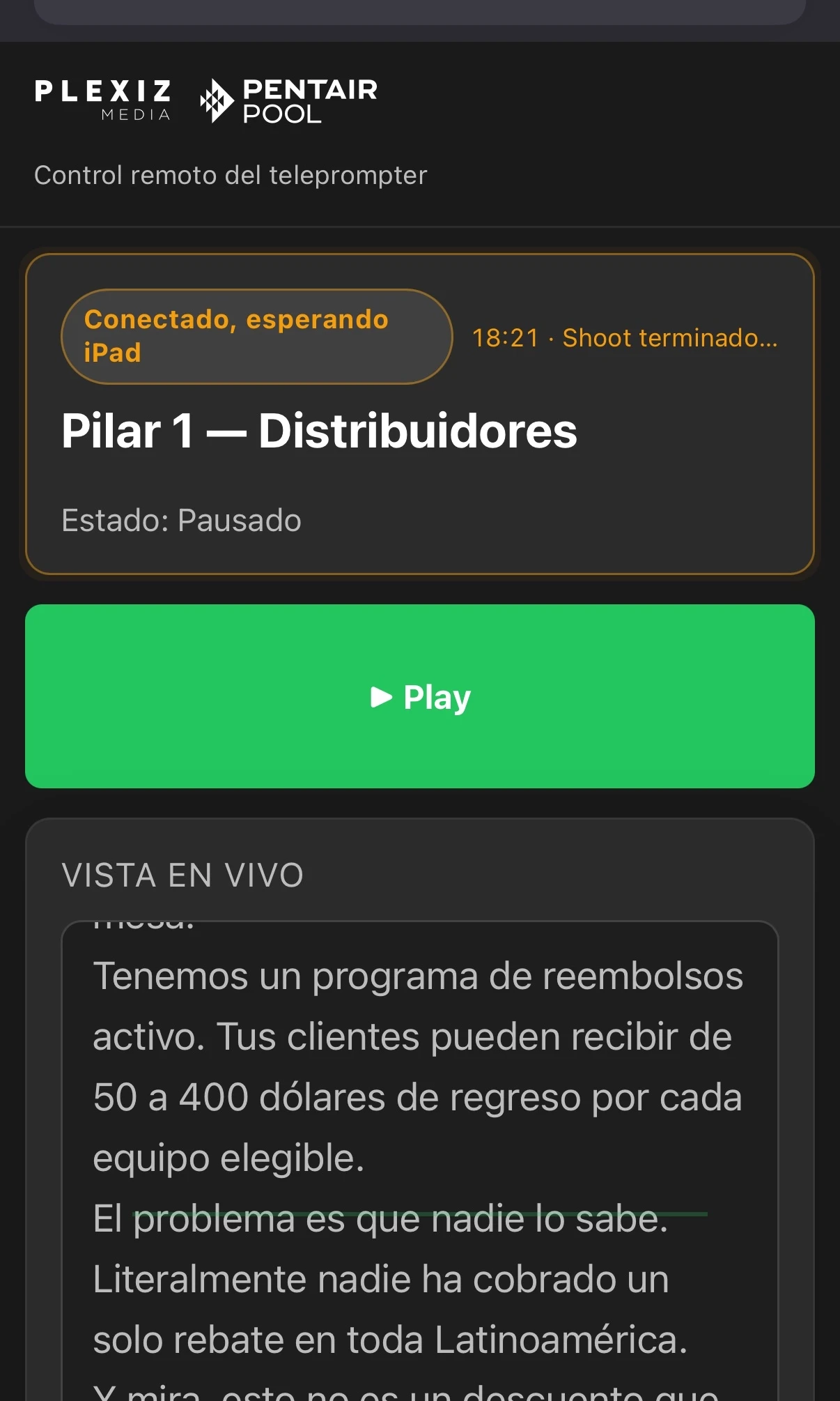 Captura 2 de la app en producción